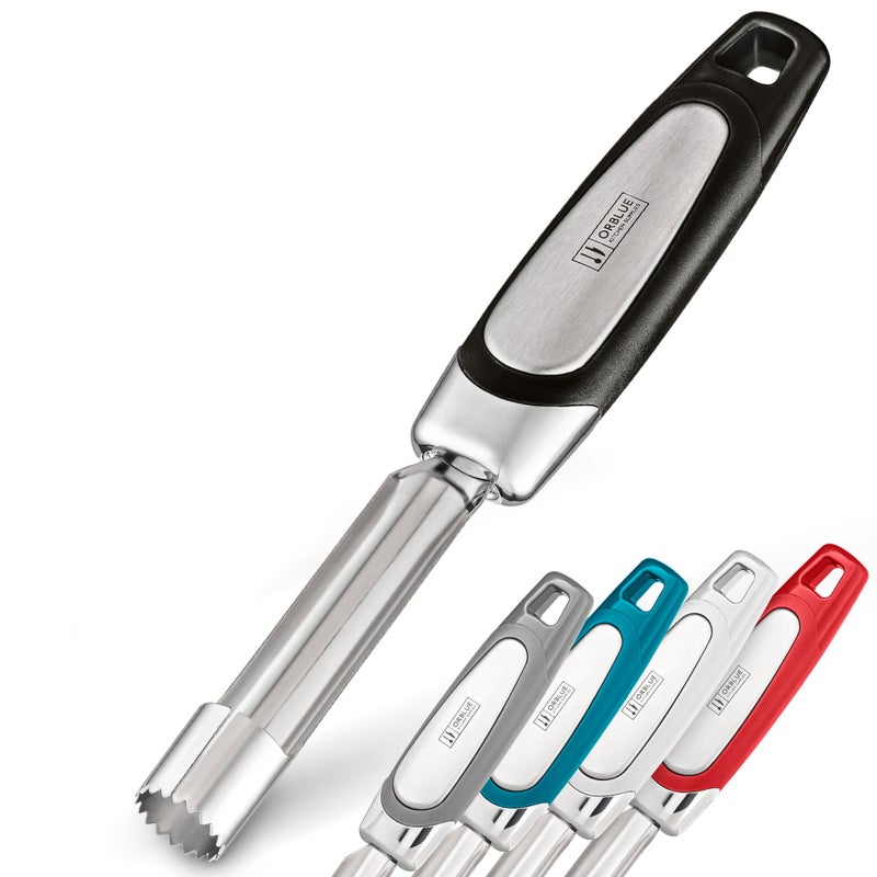Orblue Premium Apple Corer Tool - Durable Stainless Steel Fruit Core Extractor Tool - Apple Corer Remover, Black - Image 1